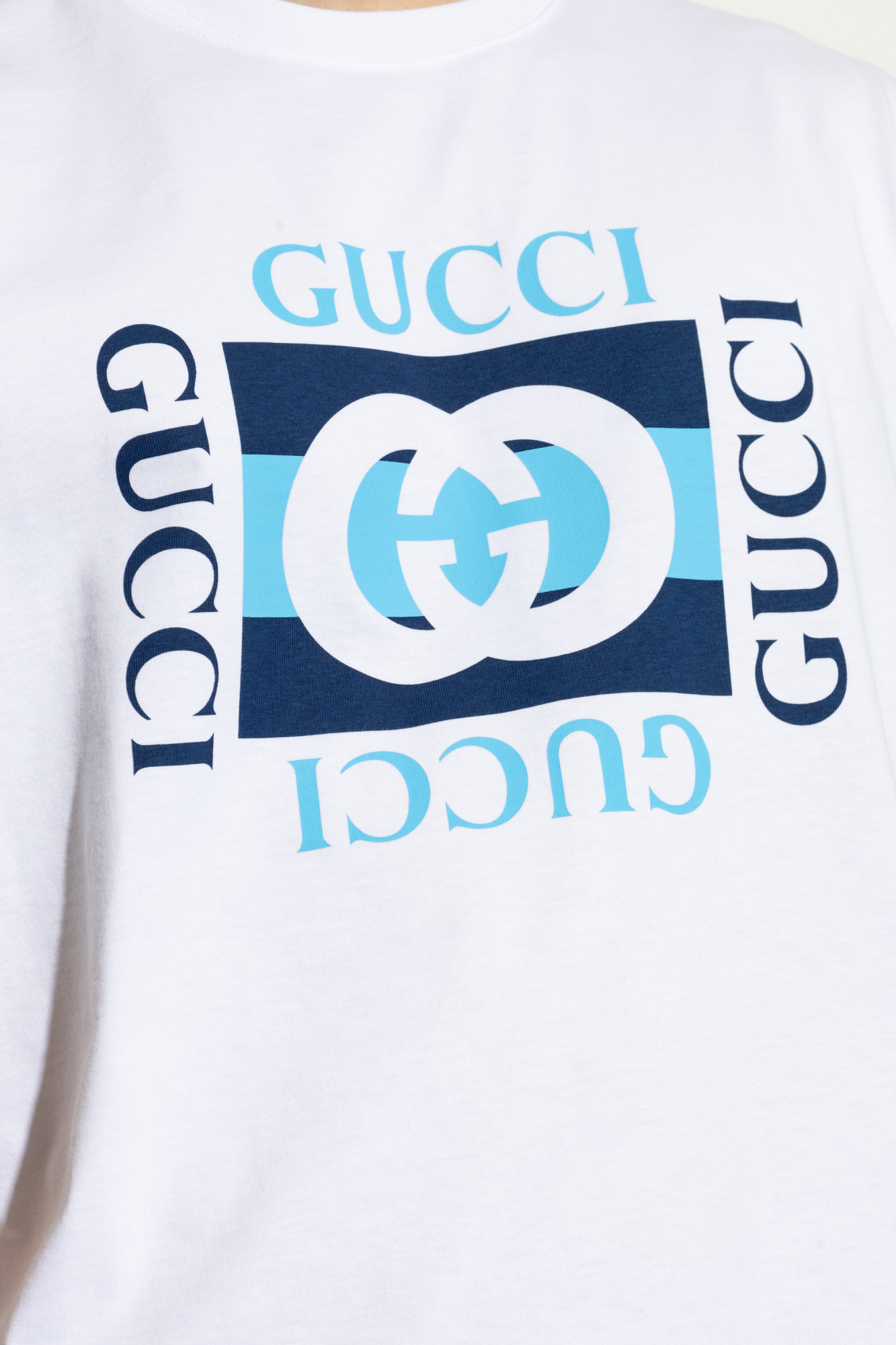 Gucci T-shirt with printed logo | Men's Clothing | Vitkac